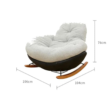 Nordic Relax Living Room Chairs Rocking Sofa Modern Comfortable Living Room Chairs Italian Design Home Furniture Cadeiras FYLC