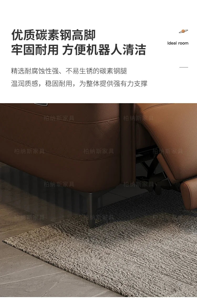 Vintage European Reclining Sofa Leather Office Designer Italiano Couch Adjustable Height Adults Sofa Inflavel Indoor Furniture