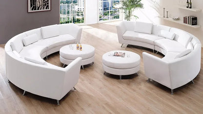 Leather Curved Sectional Sofa Set Low Price Living Room Furniture for Apartment Home Furniture with Sponge Filling
