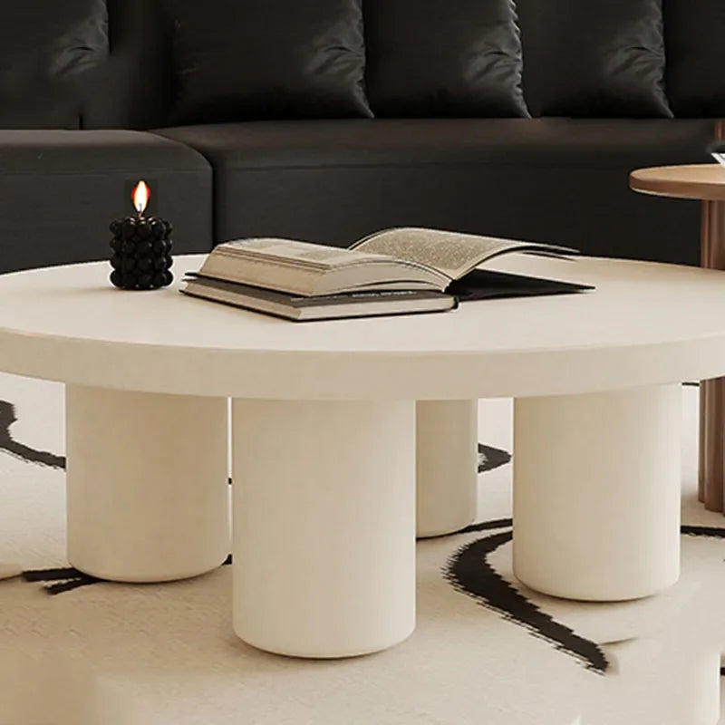 Table d'appoint minimaliste esthétique en bois blanc, ronde, petite Table basse Simple, Design moderne, meubles auxiliaires pour la maison