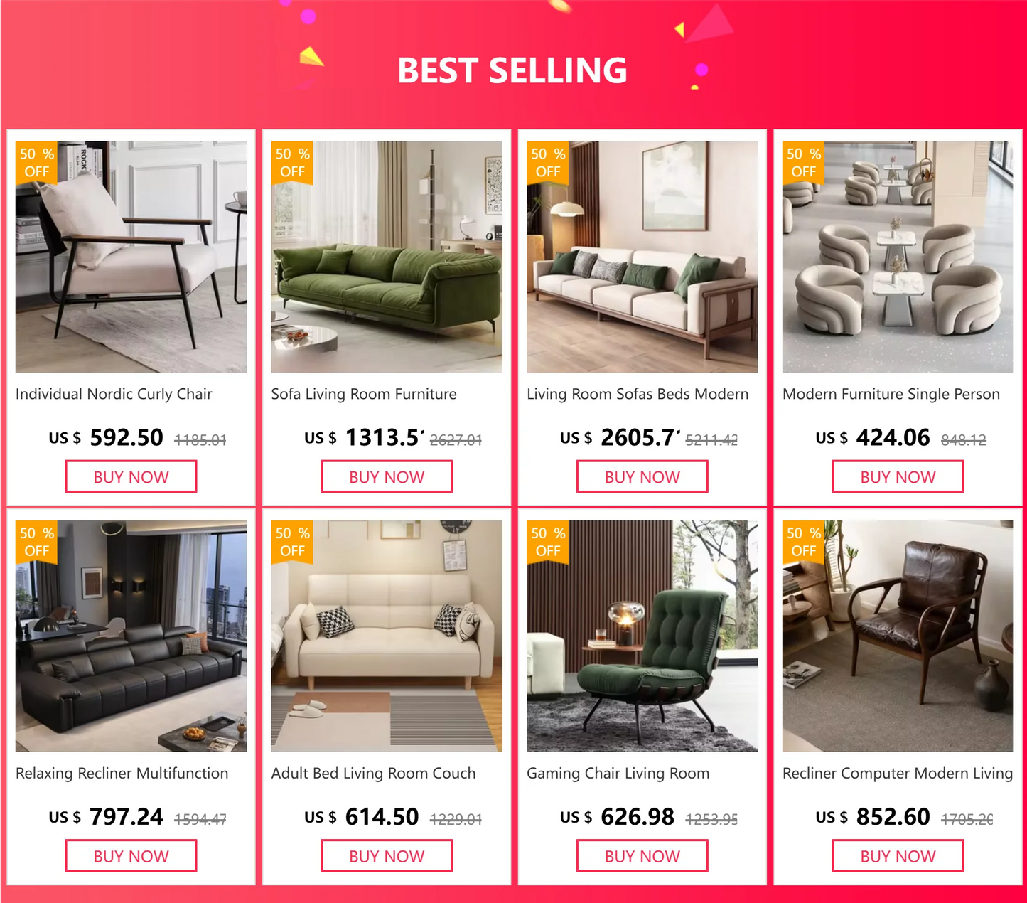 Modern Furniture Single Person Chair Comfy Relaxing Balcony Computer Armchair Luxury Vintage Gamer Chaise Lounges Aesthetic Room