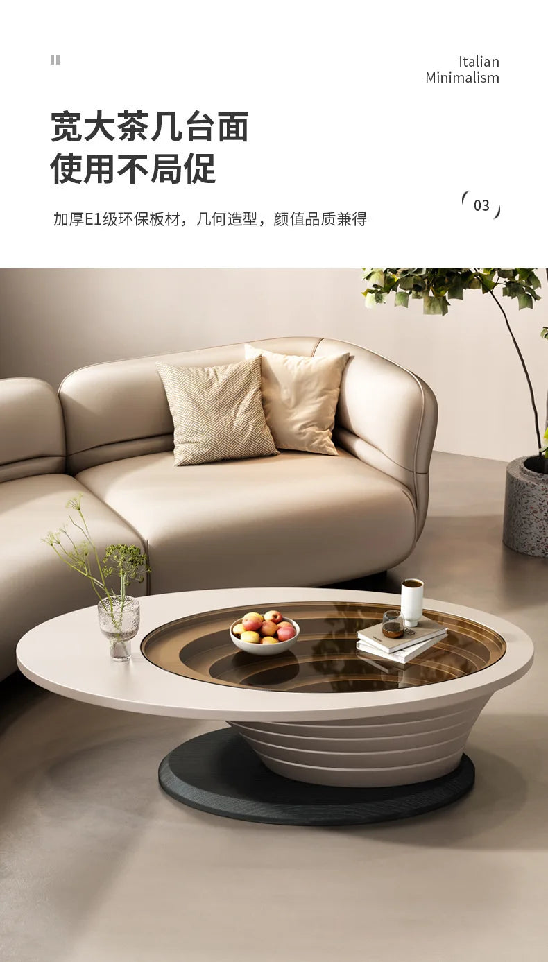 Maison salon moderne simple table basse haut de gamme design créatif lumière table basse de luxe