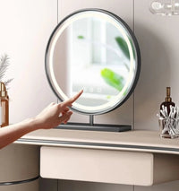 Custom Light Luxury Bedroom Furniture High Quality Wooden Dressing Table Set Smart LED Makeup Mirror Vanity Table with Drawers