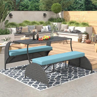 Versatile Outdoor Loveseat Converts to 4 Seats & Table for Gardens and Lawns