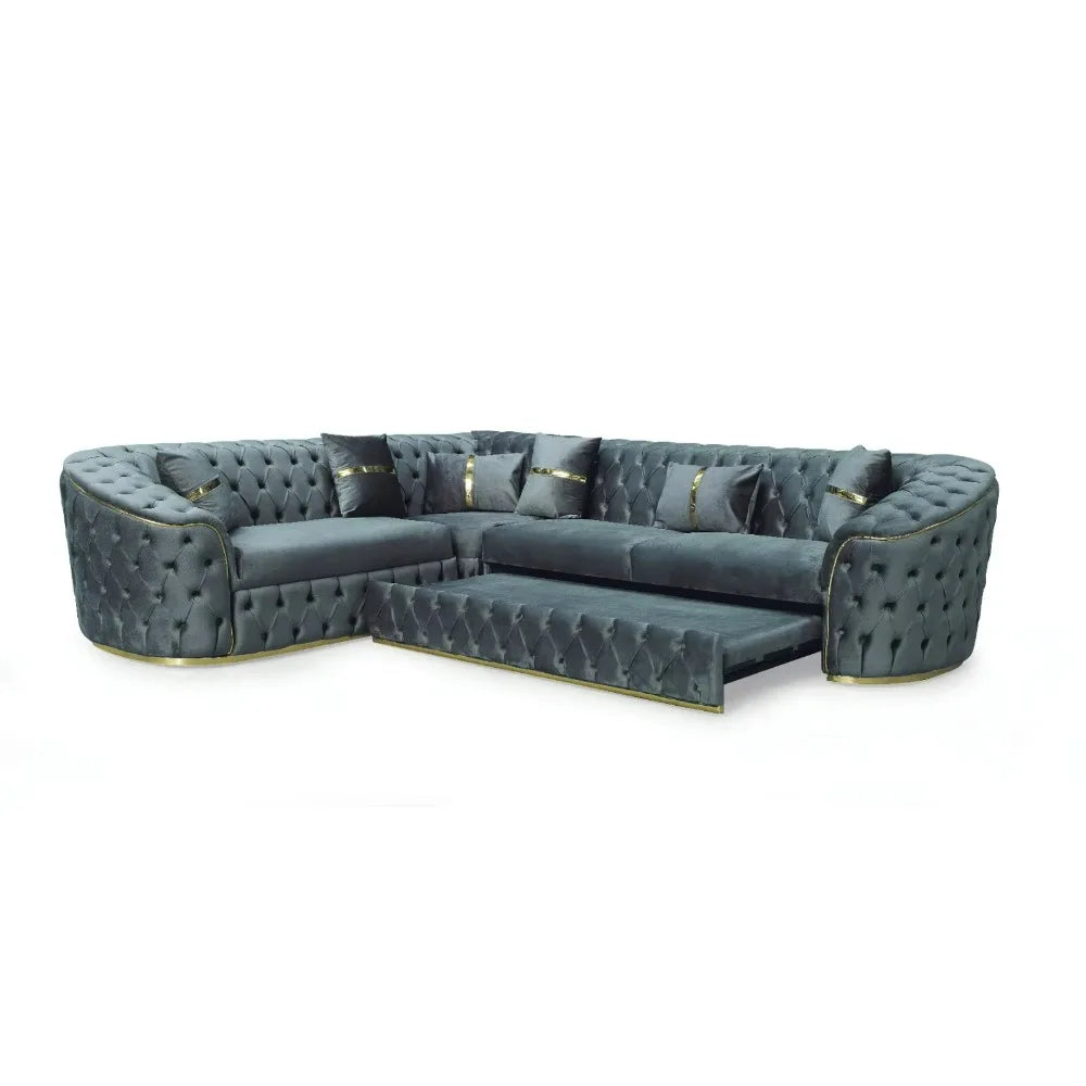 Modern Comfortable Corner Sofa Set for Living Room Home Furniture with Stylish Hall Application