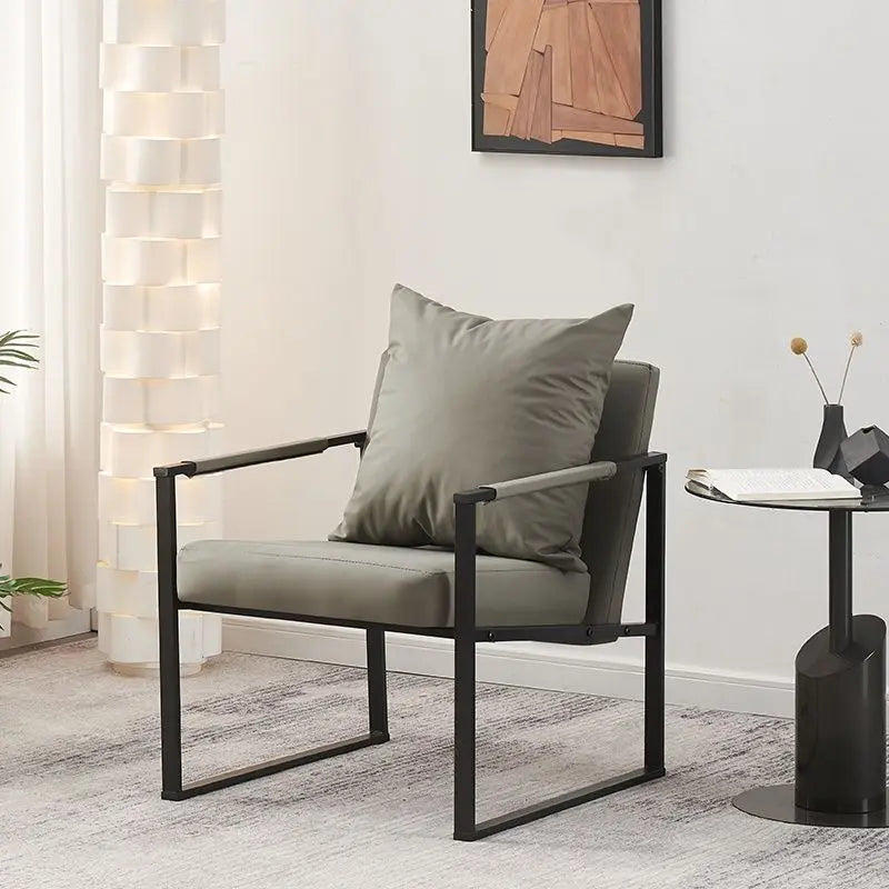 Modern Accent Chair Ergonomic Lounge Chair with Carbon Steel Frame Breathable Comfort for Living Room Bedroom Office Cafe