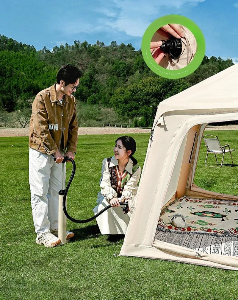Portable Inflatable Tent Waterproof Sun Protection Thickened Quickly Open Tents Nature Hike Family Travel Camping Shelter Tents