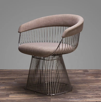 ForNordic Wrought Iron Home Single Chair Sofa Dining Chair pink Lounge Chair Can Be Customized Colors