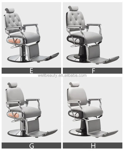 Barber Chair Retro Stylish Beauty Hairdressing King Style Armrest Hair Styling Classic Hydraulic Furniture Salon Barber Chair