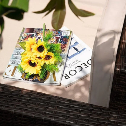 %a Camping Outdoor Indoor Backyard Porch Garden Poolside Balcony Use (Beige) Patio Furniture Outdoor Set Nature Hike Table Sets