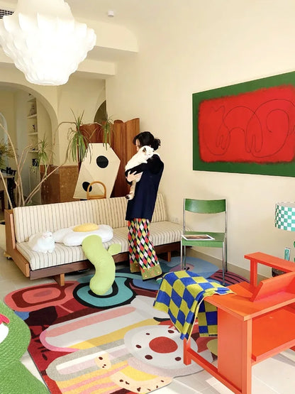 Artist joint model, original dopamine series, fashion avant-garde living room art trend carpet why home