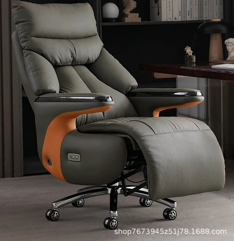Intelligent electric leather office chair study computer chair president chair high frequency pulse