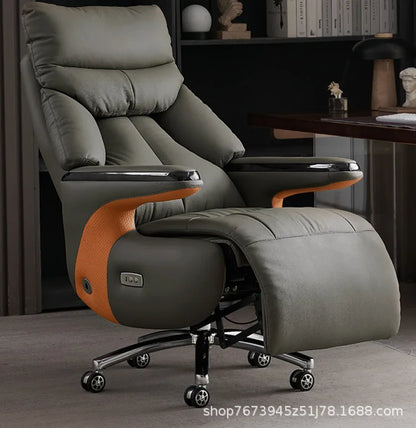 Intelligent electric leather office chair study computer chair president chair high frequency pulse
