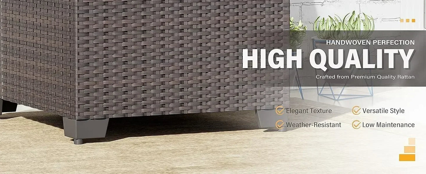 YND6-WQQkulavik 6PCs outdoor furniture set PE Wicker rattan sectional sofa patio conversation sets. navy blue