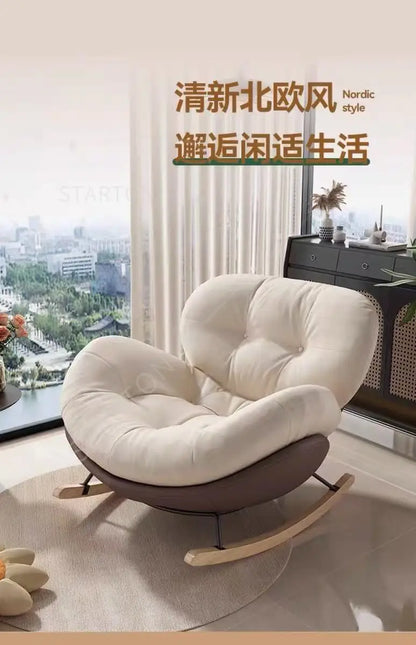 Lazy Snail Sofa Single Rocking Chair Super Soft Penguin Rocking Chair Balcony Living Room Leisure Lounge Chair Household Adult