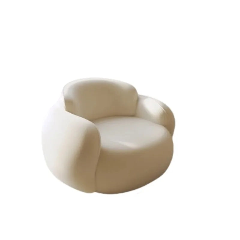 Curved special-shaped leather art sofa Internet celebrity beauty salon clothing store rest area
