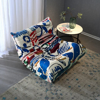 BLazy fabric bedroom living room cream wind can lie down and sleep leisure balcony single chair