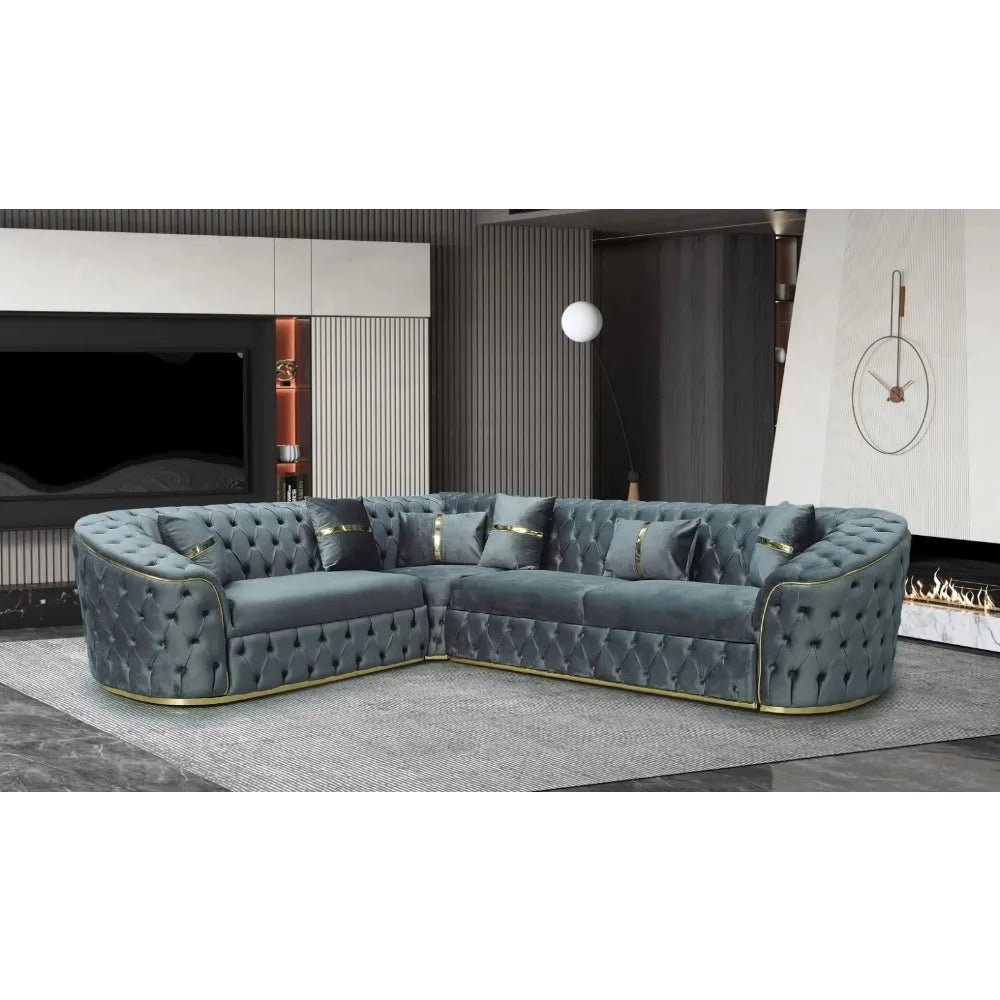Modern Comfortable Corner Sofa Set for Living Room Home Furniture with Stylish Hall Application
