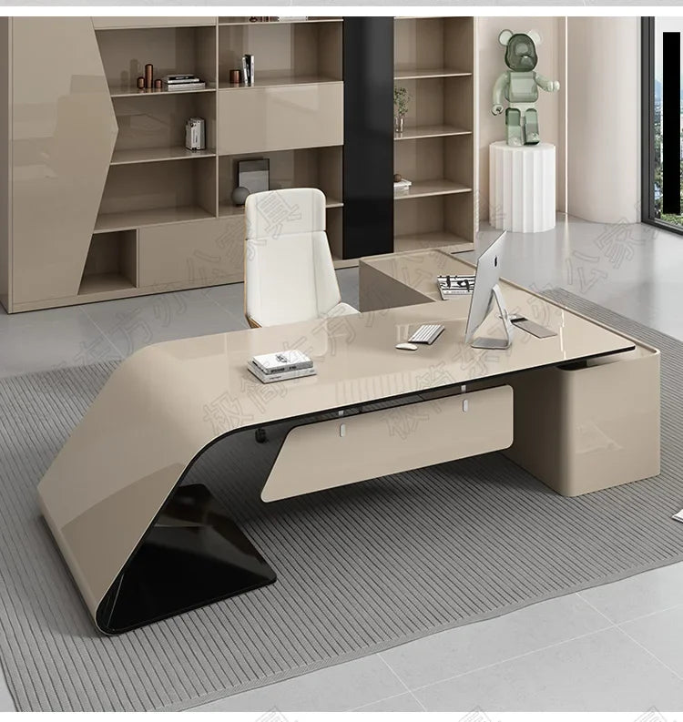 Luxury European Office Desk Wooden Study Computer Gaming Standing Office Desk Bedroom Conference Design Ufficio Home Furniture