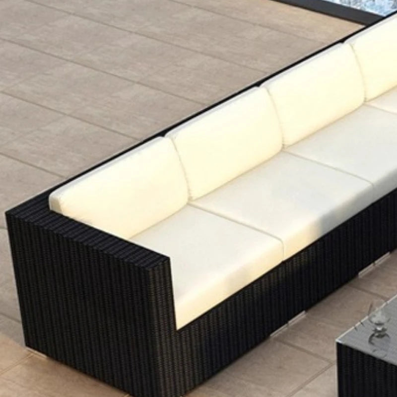 Terrace Modern Garden Sofas Outdoor Combination Courtyard Nordic Garden Sofas Waterproof Pe Rattan Furniture Sofá Jardín MHHYSF
