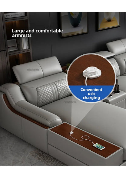 Italian Light Luxury Living Room Sofas Combination Nordic Double Sofas for Living Room Home Furniture Designer Leather Back Sofa