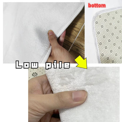 Modern White Minimalism Large Living Room Carpet Light Luxury Beige Decoration Bedroom Carpet Soft Lounge Rug Washable Floor Mat