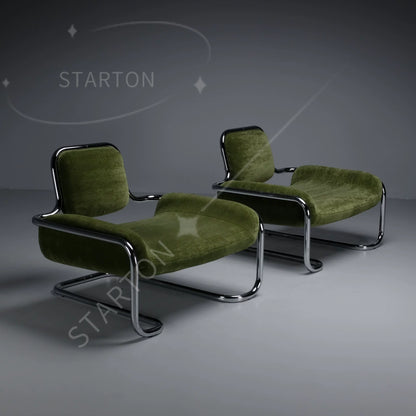 New Modern Personality Design Simple Family Chair Coffee Shop Leisure Single Stainless Steel Frame Sofa Chair