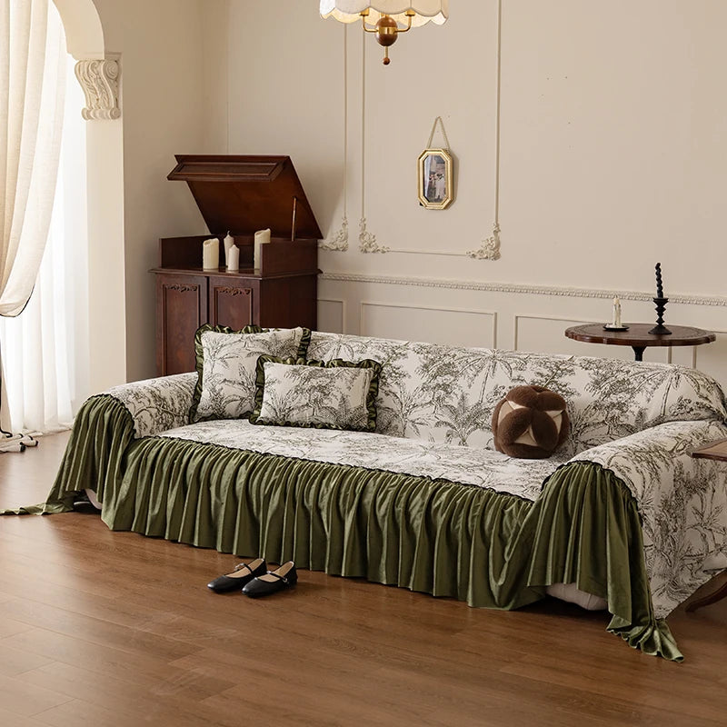 1 Piece Set Plant Stretchable Sofa Cover Non-slip Full Cover Dust Cover Bedroom Living Room Home Decoration 2/3/4 People