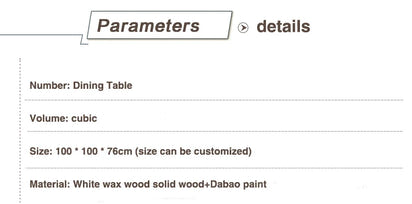 Vintage All Solid Wood Circular Dining Table Designer's Creative Small Layout Round Table Minimalist Art Circular Dining Table