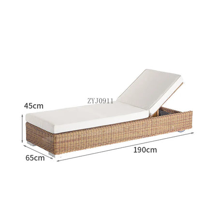 Outdoor rattan courtyard waterproof and sunscreen garden leisure sofa combination balcony double sofa