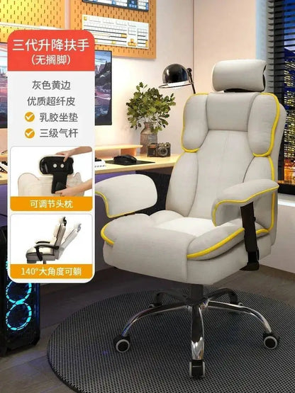 Computer Chair Work Advanced Office Desk Relaxation Armchair Pc Room Comfy Recliner Furniture chaise gaming Swivel Design Gamer