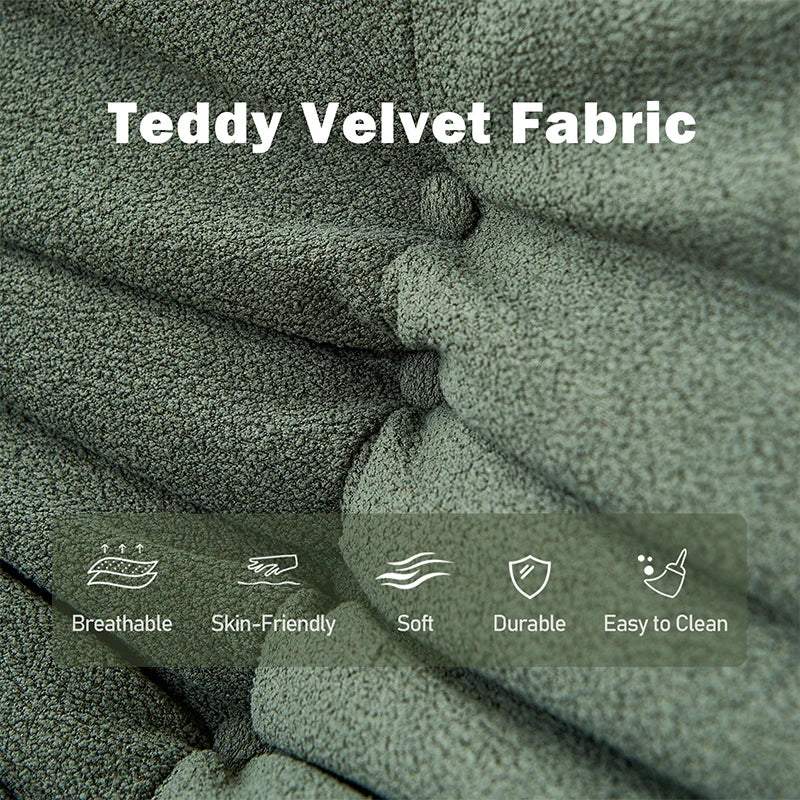 Fabric Lazy Floor Sofa, Modern Armless Floor Recliner, Living Room Bedroom Office Single Corner Chair Sofa