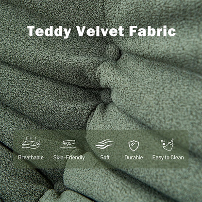 Fabric Lazy Floor Sofa, Modern Armless Floor Recliner, Living Room Bedroom Office Single Corner Chair Sofa