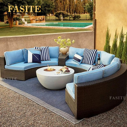 Outdoor round sofa combination rattan chair sofa
