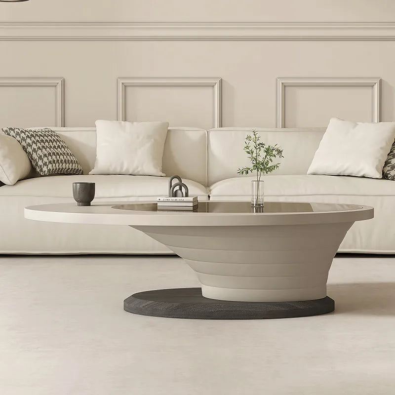 Table basse unique beige, décoration irrégulière, style nordique, table basse moderne de luxe, gain de place, meuble de salon, mobilier de salon