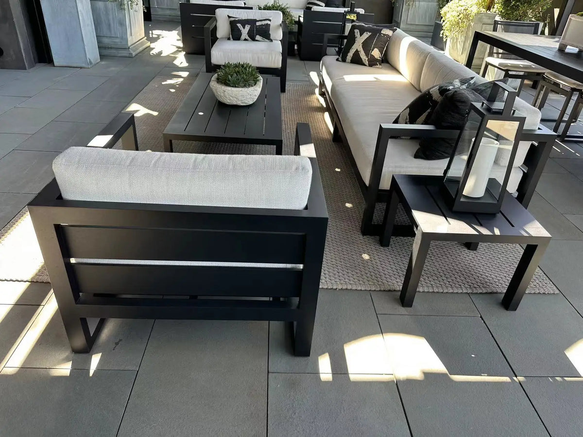 Chinese Factory Wholesale Outdoor Courtyard Terrace Aluminum Sofa Tea Table Combination Outdoor Garden Sofa Furniture