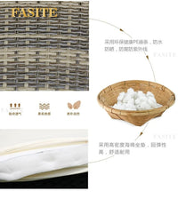 Outdoor round rattan sofa combination garden courtyard