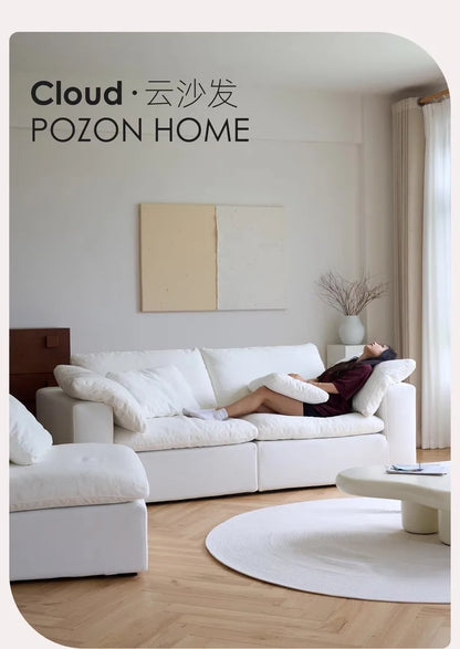Vacuum compression cloud sofa lazy chenille fabric small apartment living room free combination module sofa furniture