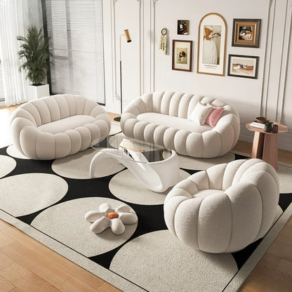 Cloud Sofa Plush Pumpkin Sofa Combination Soft And Comfortable Modern Living Room Sofa Suite Apartment Home Decoration Furniture