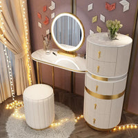 Bedroom Italian Light Luxury Dressing Table Wind Storage Cabinet One Small Apartment Makeup Dresser