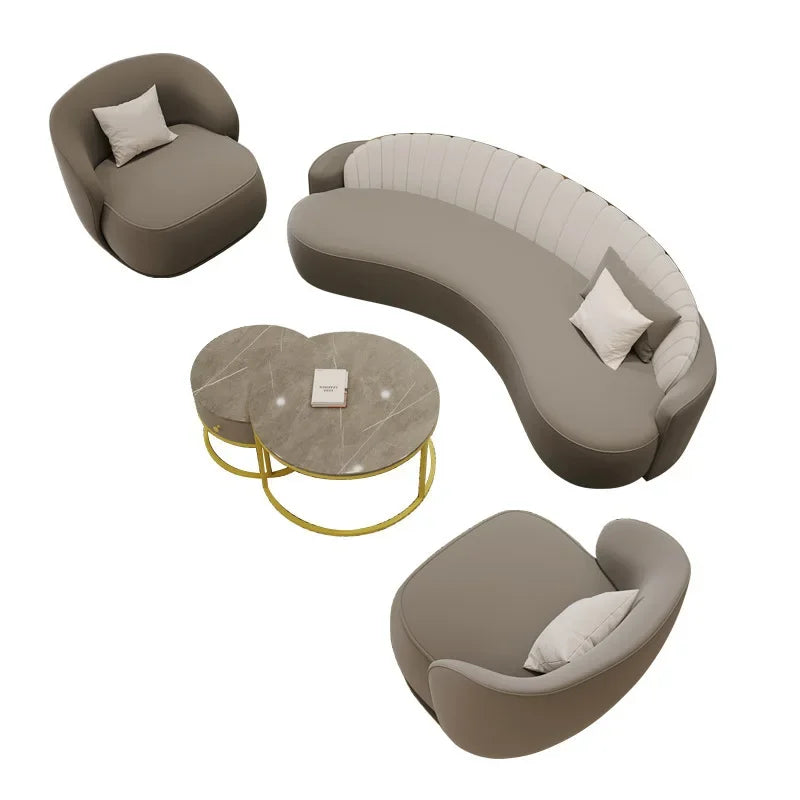 Beauty salon meeting guests arc light luxury hair salon modern and simple