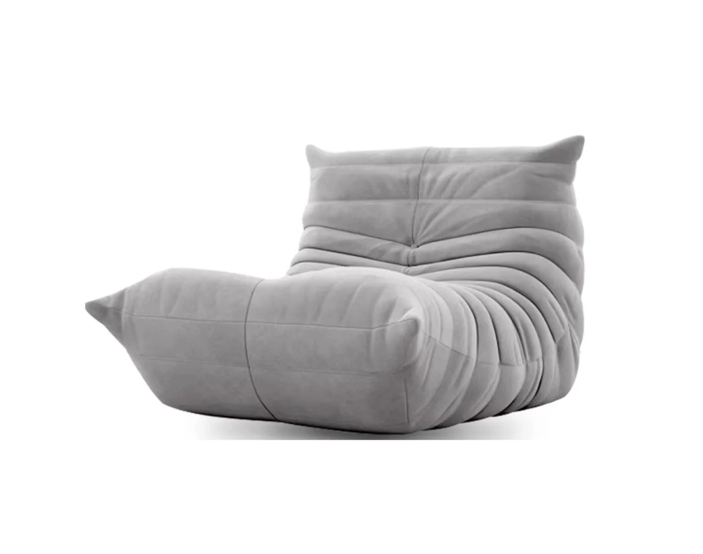 Leather lazy sofa Nordic single bedroom togo caterpillar balcony sofa chair casual leather art floor sofa