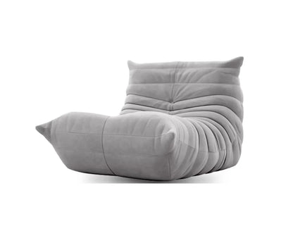 Leather lazy sofa Nordic single bedroom togo caterpillar balcony sofa chair casual leather art floor sofa
