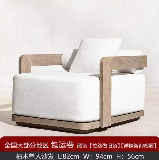 New Design Morden Outdoor Patio Furniture Sofa Set All Weather Waterproof Fabric Aluminum Sofa