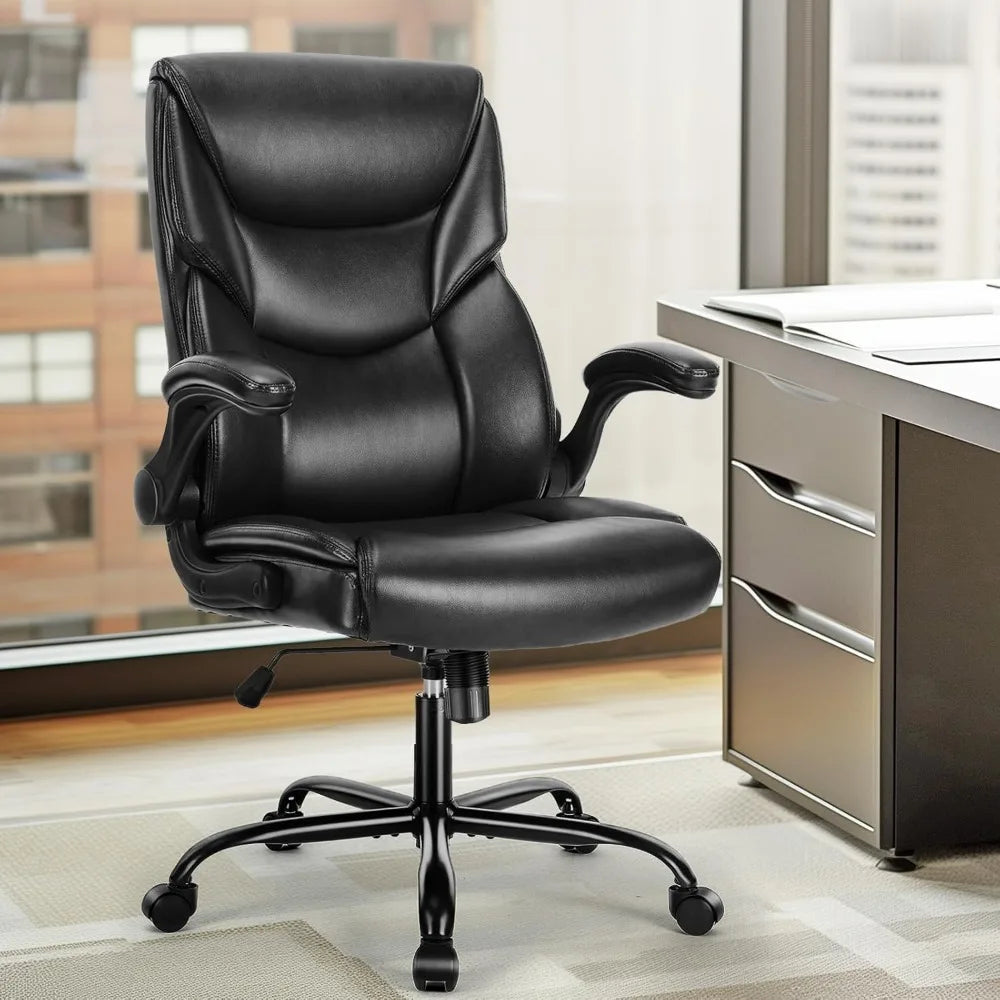 Ergonomic Office Chair with Adjustable Armrests, Lumbar Support, and Durable Metal Base for Comfortable Work or Gaming