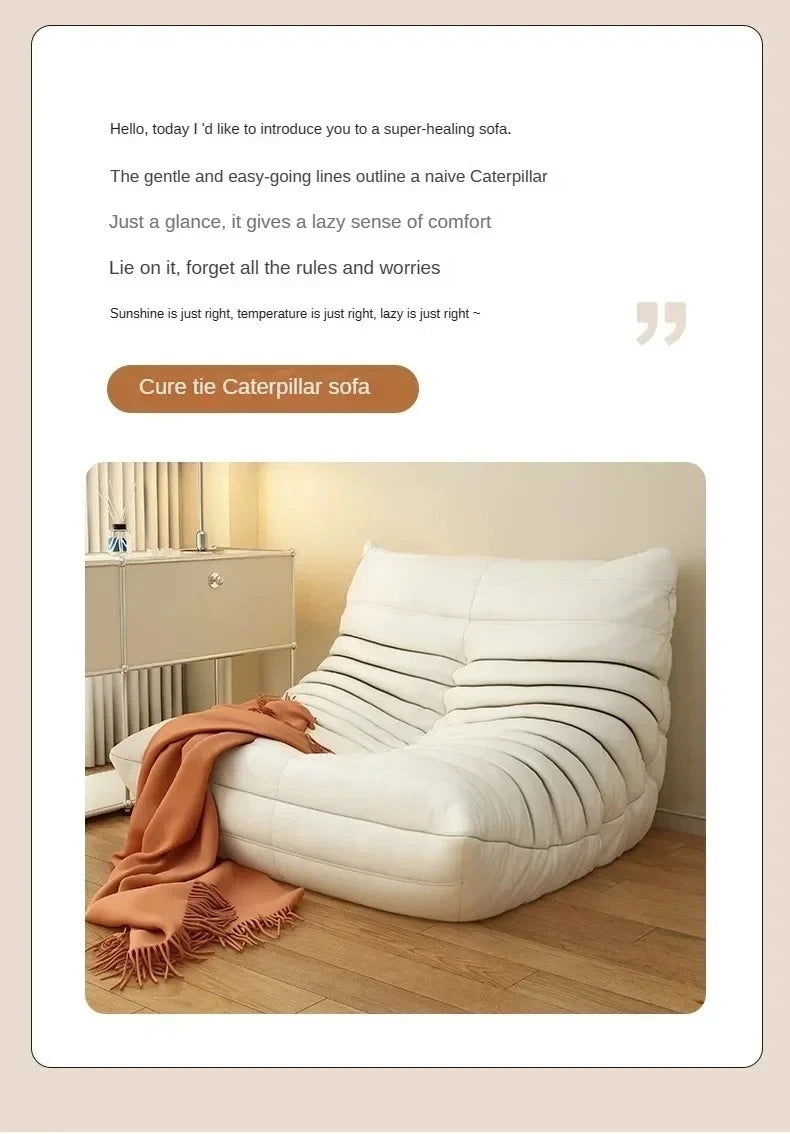 Caterpillar Sofa Designer, Two Person Lazy Leisure Chair, Three Person Small-sized Sofa