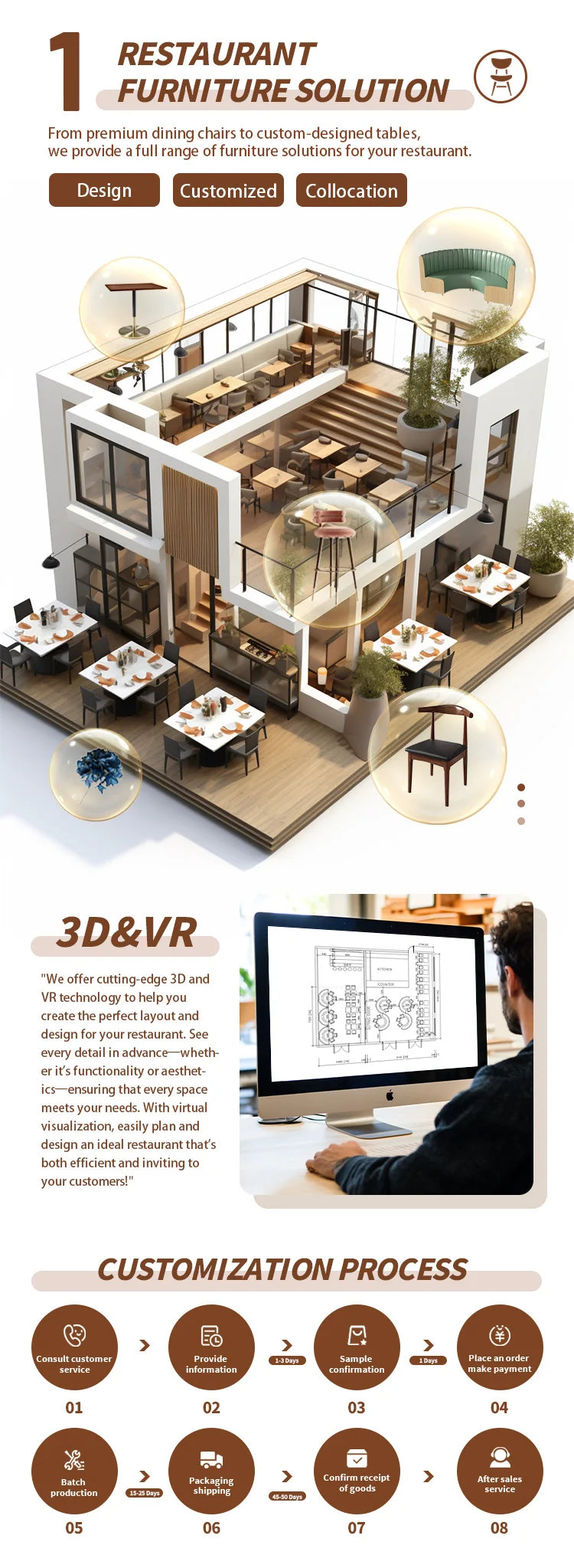 Durable Industrial Wood Cafe Restaurant Furniture Bistro Table Set Canteen Booth Seating Sofa