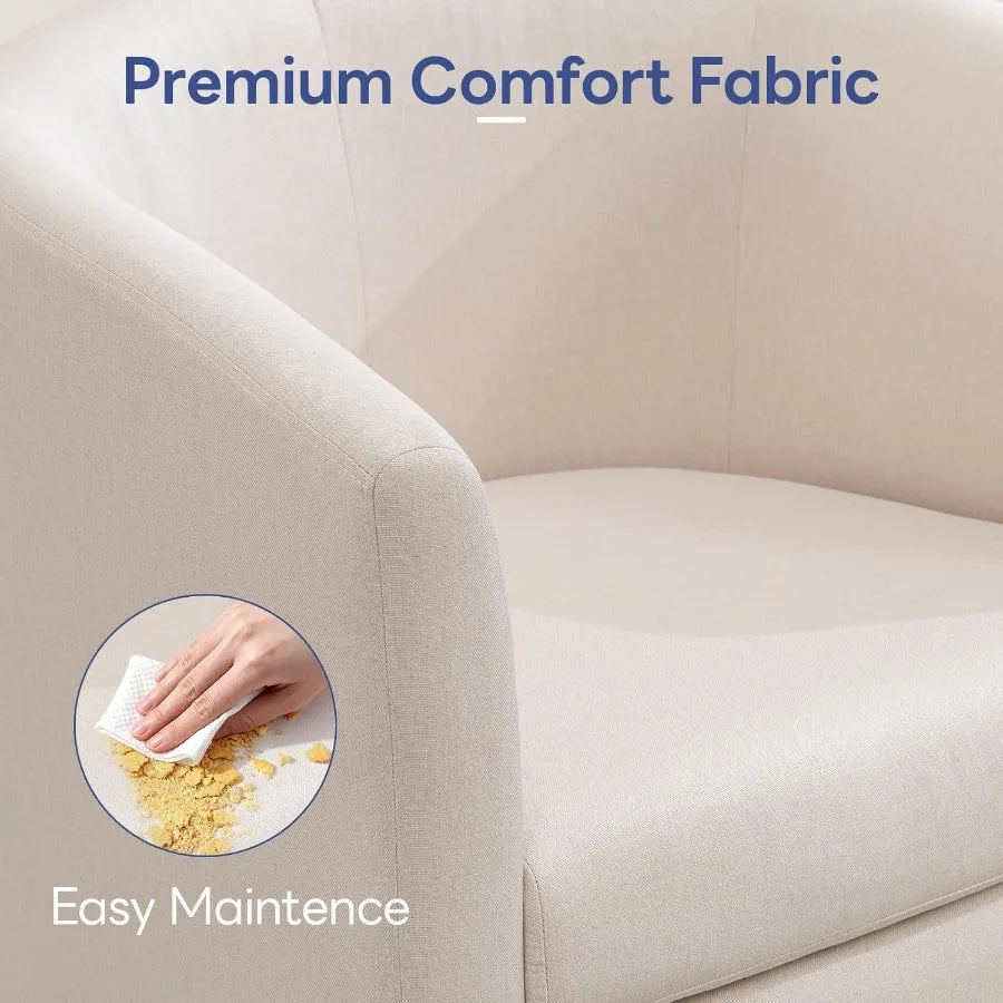 Modern Comfy Accent Barrel Chair with Armrest for Living Room Bedroom Reception Room or Cafe Soft Padded Design for Cozy Relaxa