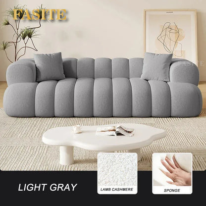 French Modern Velvet Puff Sofa Living Room Home Fabric Minimalist Sofa Reclinable