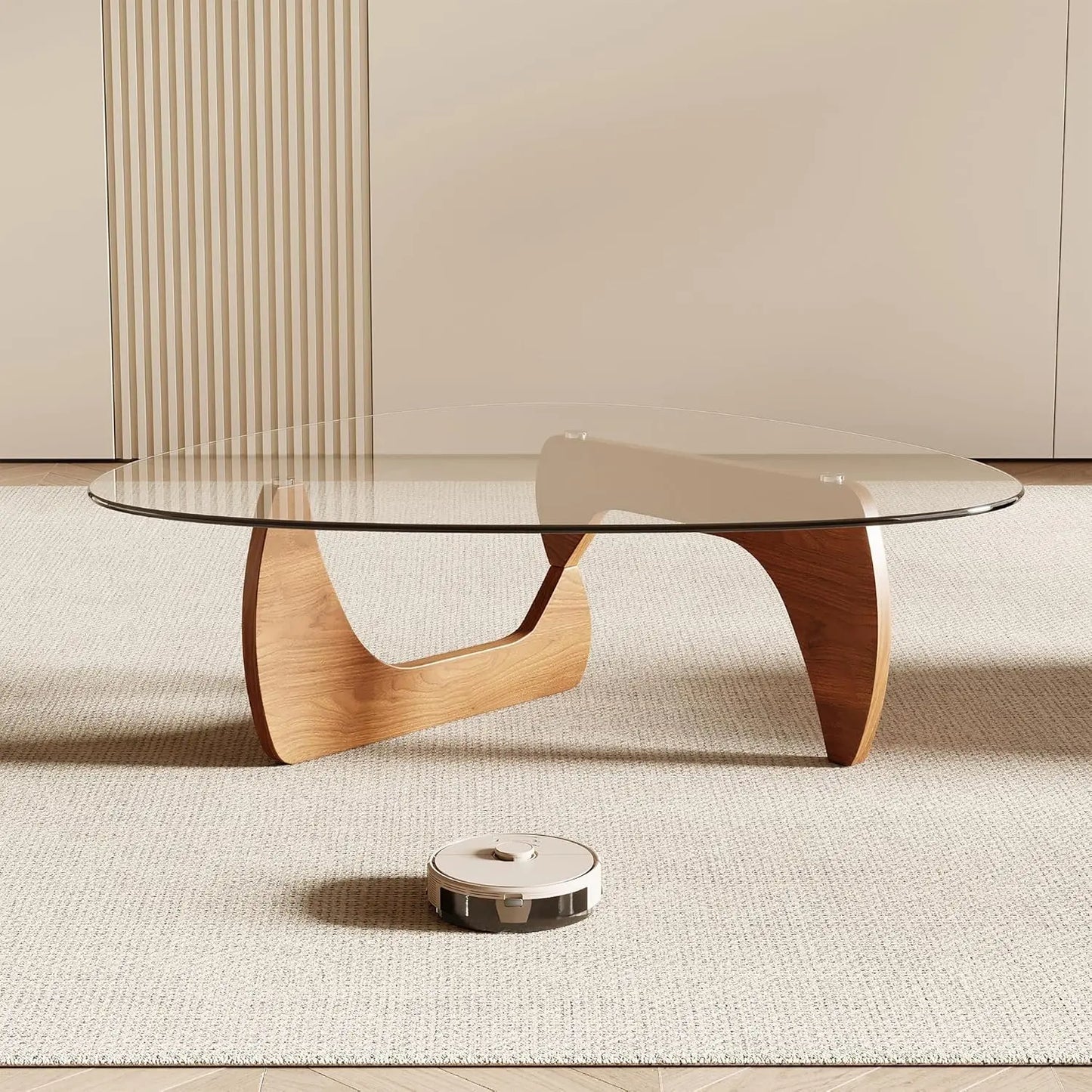 Modern Glass Coffee Table for Living Room mid Century Small Coffee Table Stylish Coffee Tables, Suitable for Bedroom Living Room